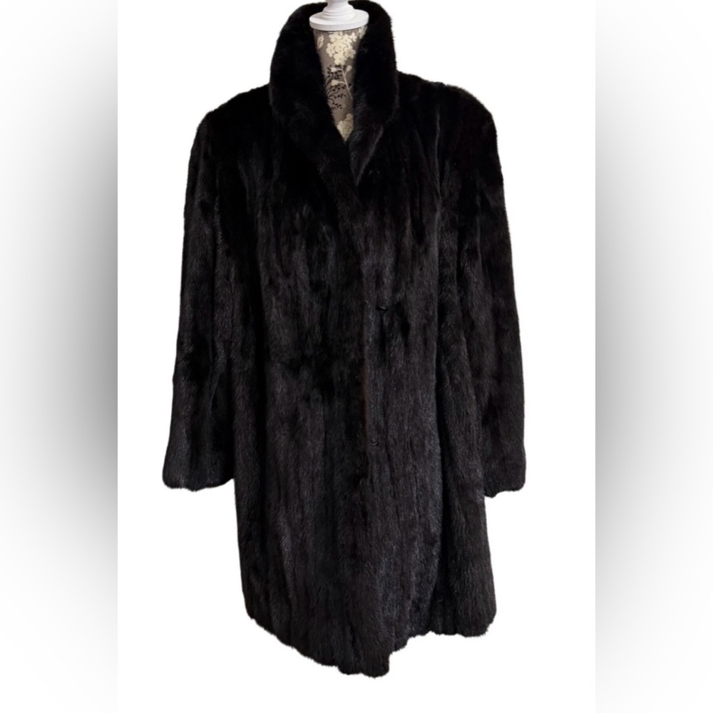 Luxurious Black Mink Fur Coat jacket Furs by Aritz - Picture 4 of 17